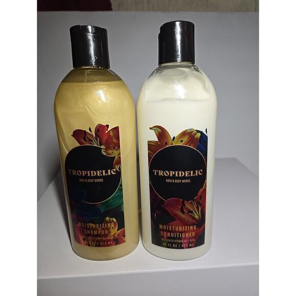 Bath & Body Works TROPIDELIC Shampoo & Conditioner 16 Fl Oz Each W/ Vit B & Aloe - Picture 1 of 8